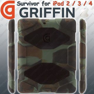 GENUINE Griffin Survivor Case for Apple iPad 4 3 2 Camo Black Tough