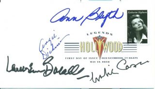 Signed ANGIE DICKINSON/ANN BLYTH/LESLIE CARON/ L BACALL First Day