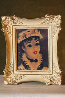 HULDAH Cherry Jeffe Small FRAMED Wall PORTRAIT Print Oil Painting
