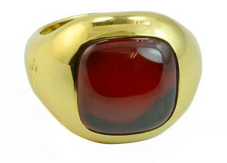 Massive Pomellato Italian Designer Garnet Ring in 18ct Gold Vintage