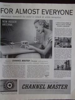 1956 Channel Master TV Antennas Original Vintage Advertisement