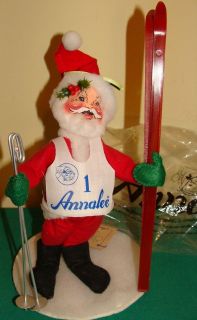 AnnaLee 7 Skiing Santa #1 1993   MWT