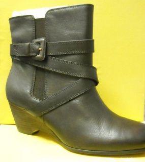 ULLA POPKEN ANTIA strappy LEATHER ankle BOOTS 7ww extra wide width
