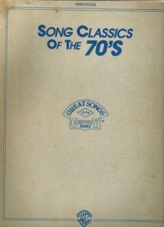 SONG CLASSICS OF 70s SONGBOOK Sheet Music Piano Vocal Lyrics 1970s