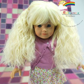 American Girl Doll Heat Resistant 12 13 Wig Blond #A004