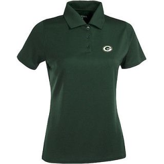 Antigua Womens Green Bay Packers Exceed Performance Polo Shirt