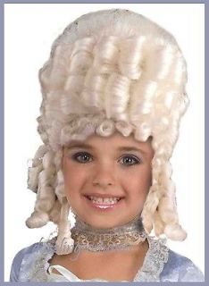 marie antoinette high wig costume accessory white child girls