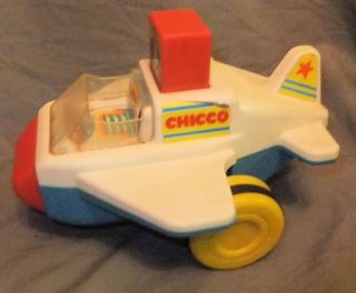 Vintage Push and Go Chicco Airplane Made in Italy