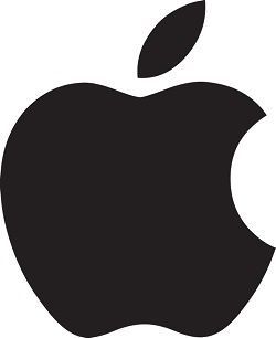 Apple logo sticker Graphics, iPhone, iPad, iPod x 3