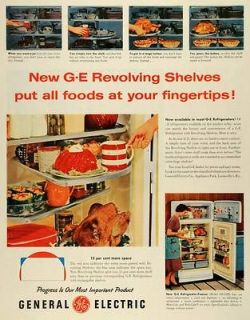Electric G E Logo Refrigerator Appliances Vintage Freezer LH12M