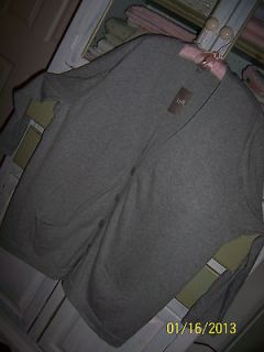 NWT$79 J.Jill JJill LS Cotton Stretch V Neck Cardigan Sweater Grey