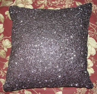 Modern Cynthia Rowley Metallic Bulge Beaded Accent Throw Pillow