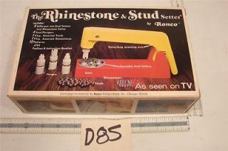 D85 VINTAGE RONCO AS SEEN ON TV RHINESTONE & STUD SETTER MACHINE AND