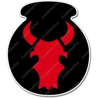 US Army Infantry 34th Division Red Bull Emblem Vinyl Sticker Decal