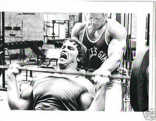 Arnold Schwarzenegger /Dave Draper Golds Gym Workout Bodybuilding