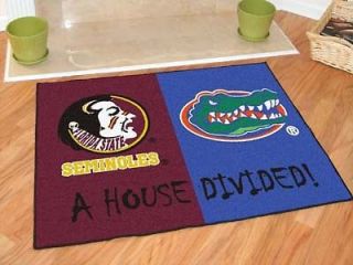 Gators   Florida State Seminoles All Star House Divided Rug Fanmats