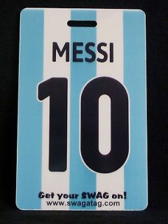 Messi Argentina jersey #10 tag soccer SwagTagz for Adidas Nike Puma
