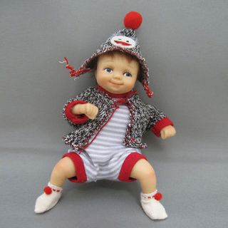 Ashton Drake SILLY MONKEY Issue 3Boy Baby doll Hats resin/cloth