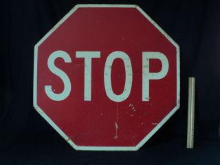 Original Authentic Traffic Metal Red & White 24 x 24 STOP Sign Dorm