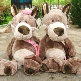 Lovely NICI gray back bag wolf stuffed animals soft toys lover gifts