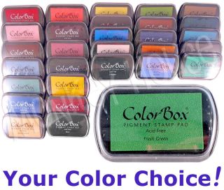 Colorbox PIGMENT Inkpad (COLORS A thru F) archival opaque ink rubber