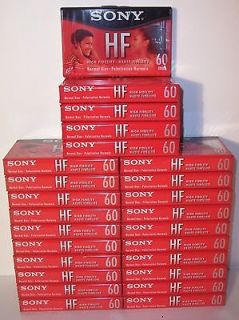 25 NEW SONY C 60HF Cassette Tapes, 60 Minutes / Tape