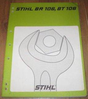 Stihl BR106 Blower BT106 Earth Auger Service Manual