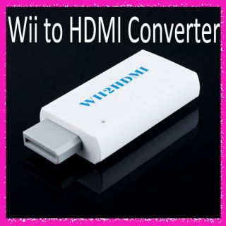 HDMI 480p Converter Adapter Cable Wii2hdmi 3.5mm Audio Box Wii link