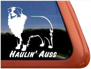 Haulin Auss Australian Shepherd Vinyl Decal Sticker