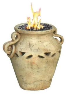 Aria 16 Ceramic Propane Gas Outdoor Patio Tabletop Firebowl Fire Bowl