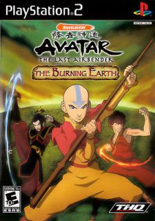 AVATAR THE LAST AIRBENDER BURNING EARTH   Sony PS2 Complete Black