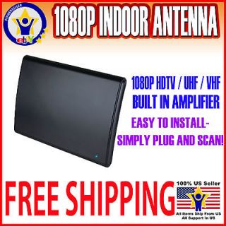 1080p HDTV / UHF / VHF Indoor Antenna FM Built In Amplifier HD TV