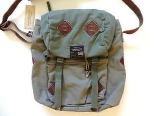 New Ralph Lauren Denim and Supply Army Green Canvas & Leather Backpack