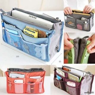 Handbag Dual Zip Organiser Purse Large Liner Organizer Bag 7 Color