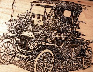 Stampin Up ANTIQUE AUTOS cars automobile Fathers Day rubber stamp SET