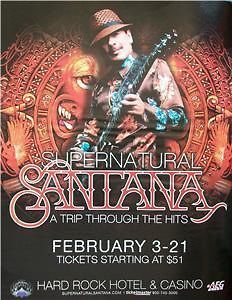 Carlos Santana Hard Rock Casino Las Vegas Concert Show Ad Great Small