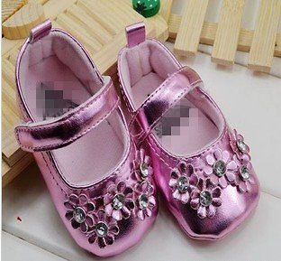 Baby Guess Pink Flower Baby Crib Shoes SO Cute 3 6 9 12 months !!!