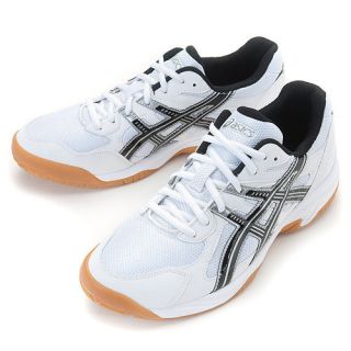 BN ASICS Gel Doha Volleyball Vadminton Shoes White/Black/Si lver B200Y