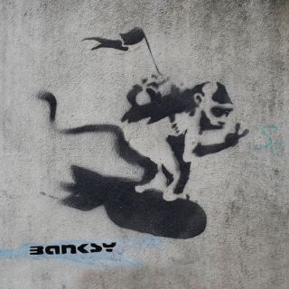 Banksy  BANKSY BOMB SURFER MONKEY  Graffiti street art