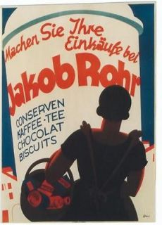Original vintage poster SHOP AT ROHR GROCERY LITFASS COLUMN