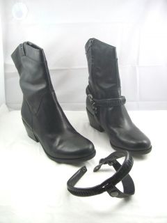 Makowsky Leather Boots with Removable Harness Hudson 7 M Black