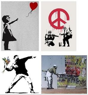 Banksy Iron On for your T Shirt, Street Art, Graffiti, Iron Ons