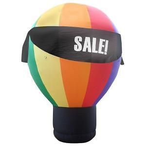 Gemmy 15 ft tall Airblown Inflatable Hot Air Balloon with 4 BANNERS