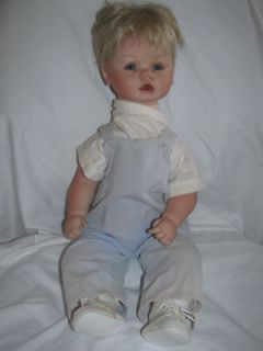 20 Life Like Ceramic Baby Doll Boy BLonde Blue Handmade Heavy 5 Pds