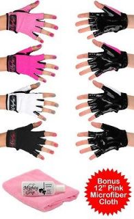 Grip Powder + Pink Cloth + Pole Dance Fitness Gloves Tacky (3 items