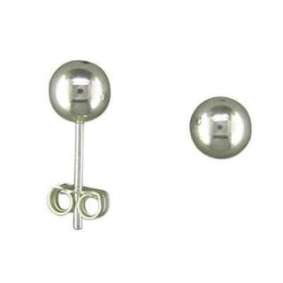 Sterling Silver Stud Ball Earrings  5mm  Genuine 925  NEW  Quality
