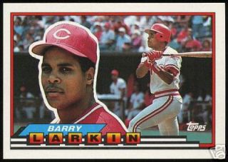 1989 Topps Big Card Barry Larkin Blank Back Error