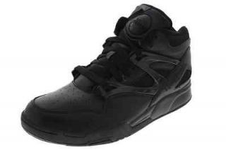 Reebok NEW Pump Omni Lite Black Leather Athletic Shoes Sneakers 10.5