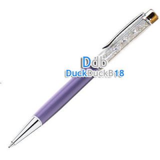 NEW Purple Pearl crystalline ballpoint pen with Swarovski crystal
