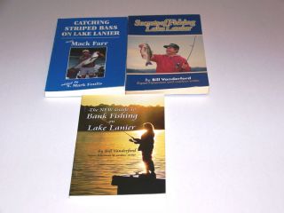 on Lake Lanier Georgia, 3 softcover books, Secrets, Striped Bass, Bank
